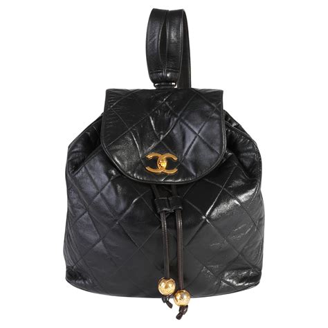 chanel black quilted backpack|authentic chanel graffiti backpack.